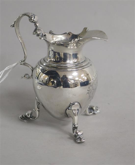 A George II silver cream jug, London, 1753,